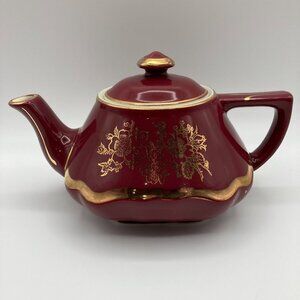 Vintage Rare Hall 0178 Baltimore Style Floral Design 6 Cup Teapot Circa 1950's